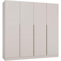 Une silhouette equilibree pour ce bibliotheque avec portes, avec etageres, teinte beige et dore