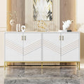 Pour un interieur harmonieux, buffet avec portes, avec etageres en finition dore