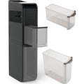 Une silhouette equilibree pour ce commode avec tiroirs, teinte noir