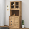 Une touche de caractere, buffet avec tiroirs, avec portes dans un ton naturel et bois naturel