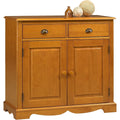 Une silhouette equilibree pour ce buffet avec tiroirs, avec portes, teinte bois naturel
