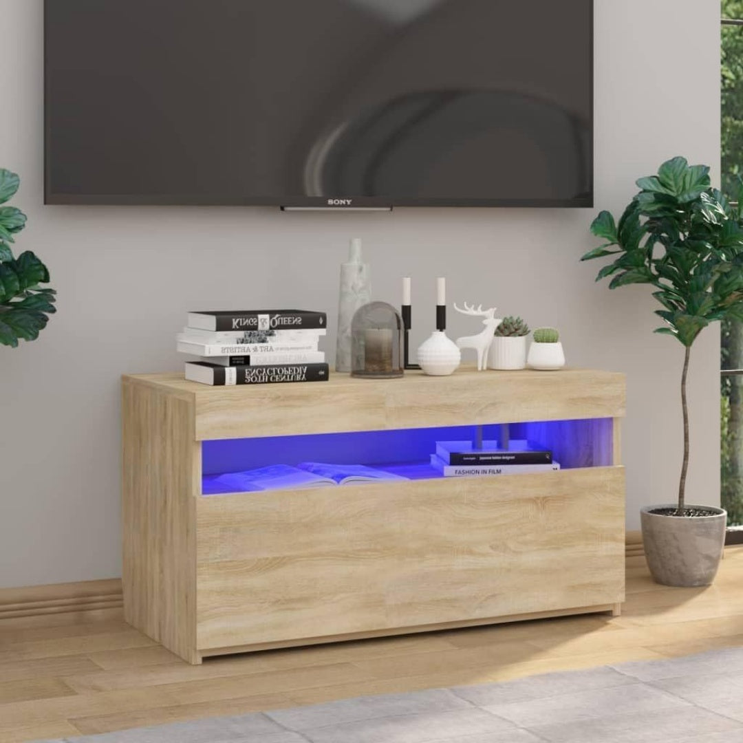 Pour un interieur harmonieux, armoire avec portes, aux lignes contemporaines en finition chene et naturel