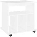 Un espace mieux organise grace a ce armoire avec portes, a l'aspect bois, finition blanc et bois naturel