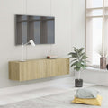 Pour un interieur harmonieux, armoire avec portes, a l'aspect bois en finition chene et bois naturel