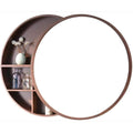 Un espace mieux organise grace a ce armoire a l'aspect bois, finition bois naturel