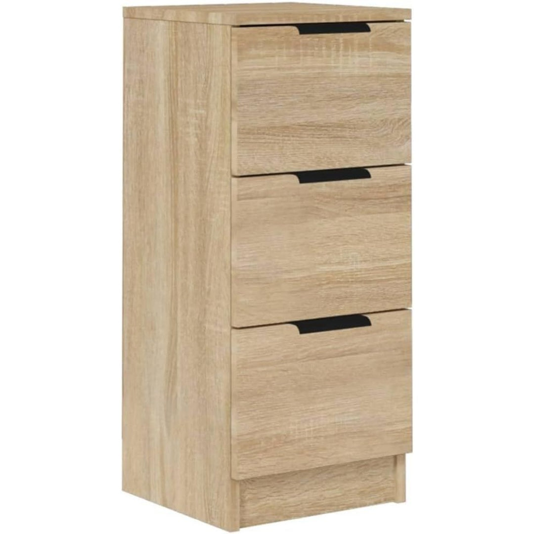 Pour un interieur harmonieux, buffet avec tiroirs, avec portes en finition chene et bois naturel