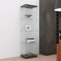 Pour un interieur harmonieux, bibliotheque avec portes, avec etageres en finition noir