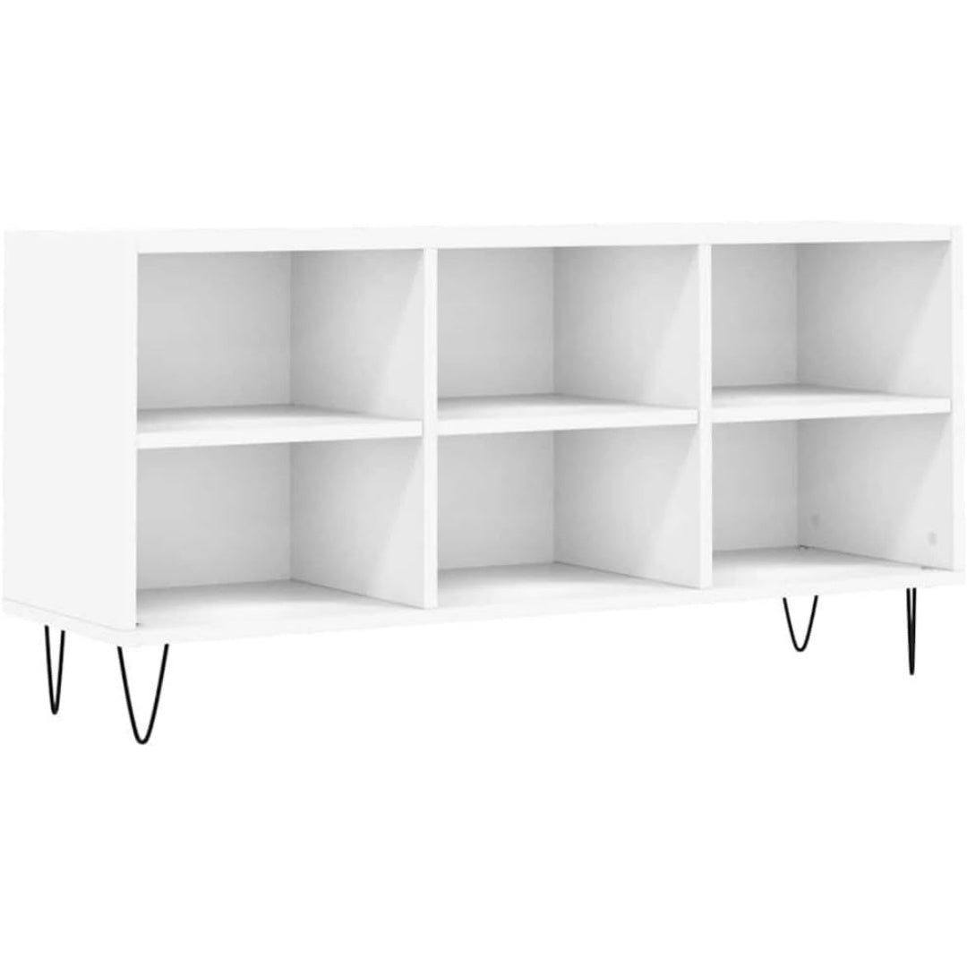 Une touche de caractere, buffet avec portes, a l'aspect bois dans un ton blanc et bois naturel