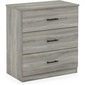 Pour un interieur harmonieux, commode avec tiroirs, avec portes en finition gris et chene