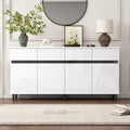 Pour un interieur harmonieux, buffet avec tiroirs, avec portes en finition blanc