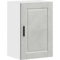 Le charme du rangement avec ce armoire avec portes, a l'aspect bois, coloris gris et bois naturel