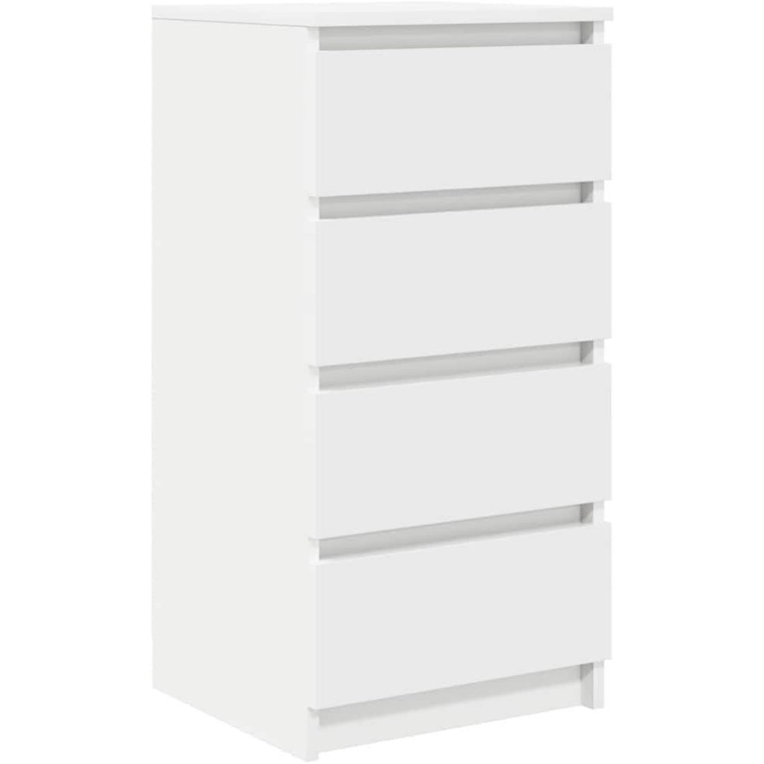 Le charme du rangement avec ce buffet a l'aspect bois, coloris blanc et bois naturel