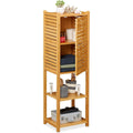 Pour un interieur harmonieux, bibliotheque avec portes, avec etageres en finition naturel